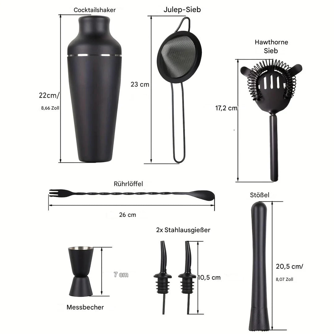 Edles Cocktail-Set aus Edelstahl