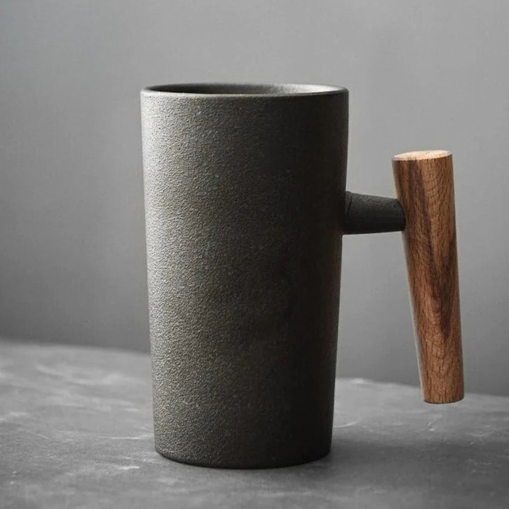 Nordische Keramiktasse im Naturstil – WaldTee