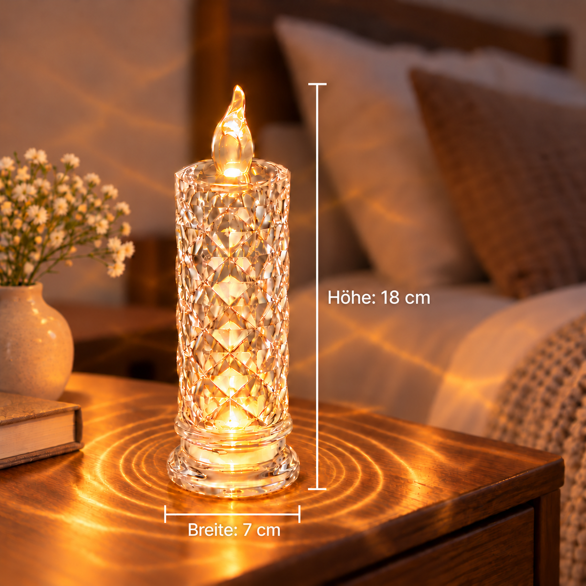 Flammenlose LED-Kerzenlampe – Gemütliches & dekoratives Tischlicht