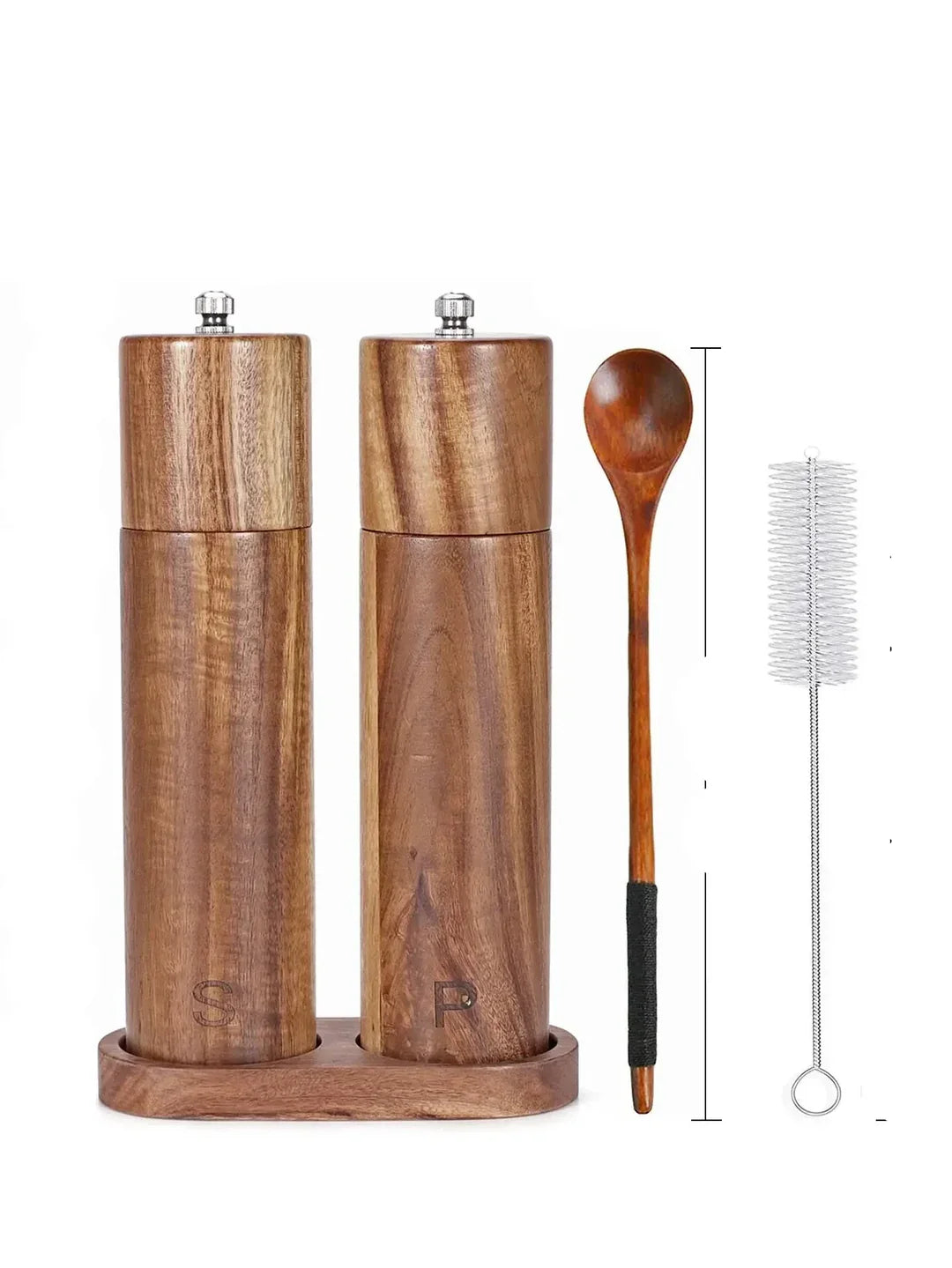 Elegantes Gewürzmühlen-Duo – Salz & Pfeffer Set NaturStyle