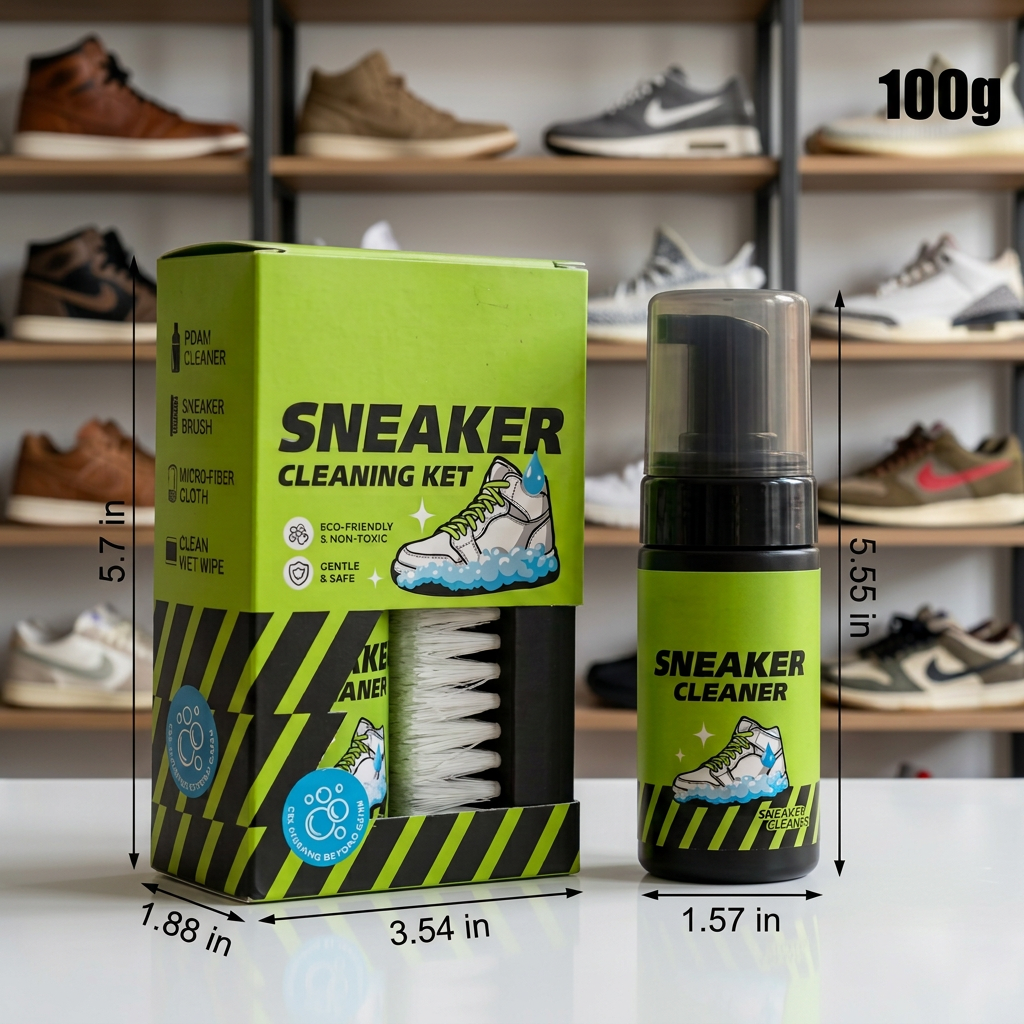 All-in-One Schuhreinigungs- & Pflegeset mit Bürsten, Trockenreiniger & Fleckenentfernungstüchern