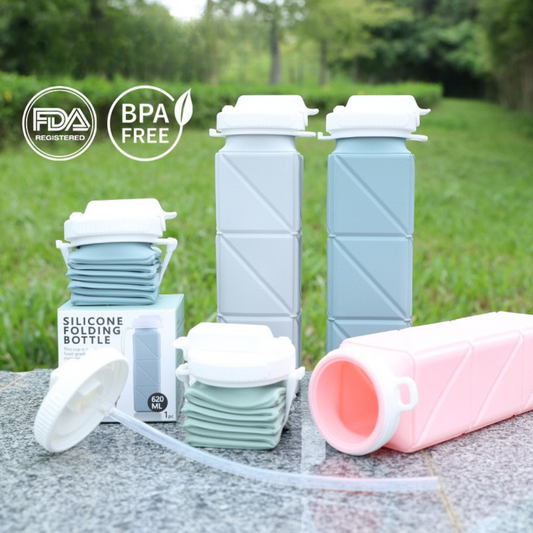 Praktische Faltbare Silikon Flasche für Unterwegs