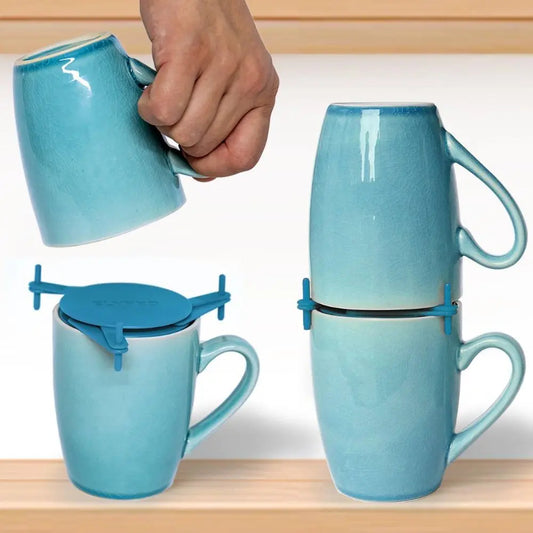 Praktische Tassen und Gläser Stapel Platten 3er Set