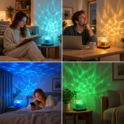 Aurora- & Meereswellen-LED-Projektor mit 16 Farben & Fernbedienung