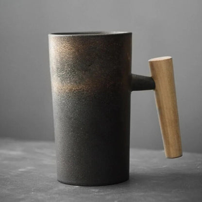 Nordische Keramiktasse im Naturstil – WaldTee