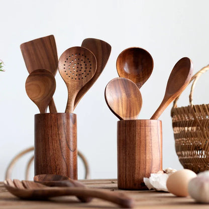 Küchenset aus Natürlichem Teak Holz