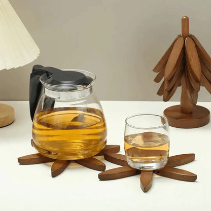 Elegante Baumoptik Untersetzer – HolzArt
