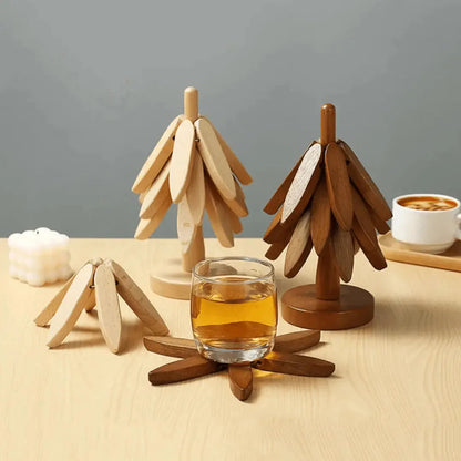 Elegante Baumoptik Untersetzer – HolzArt