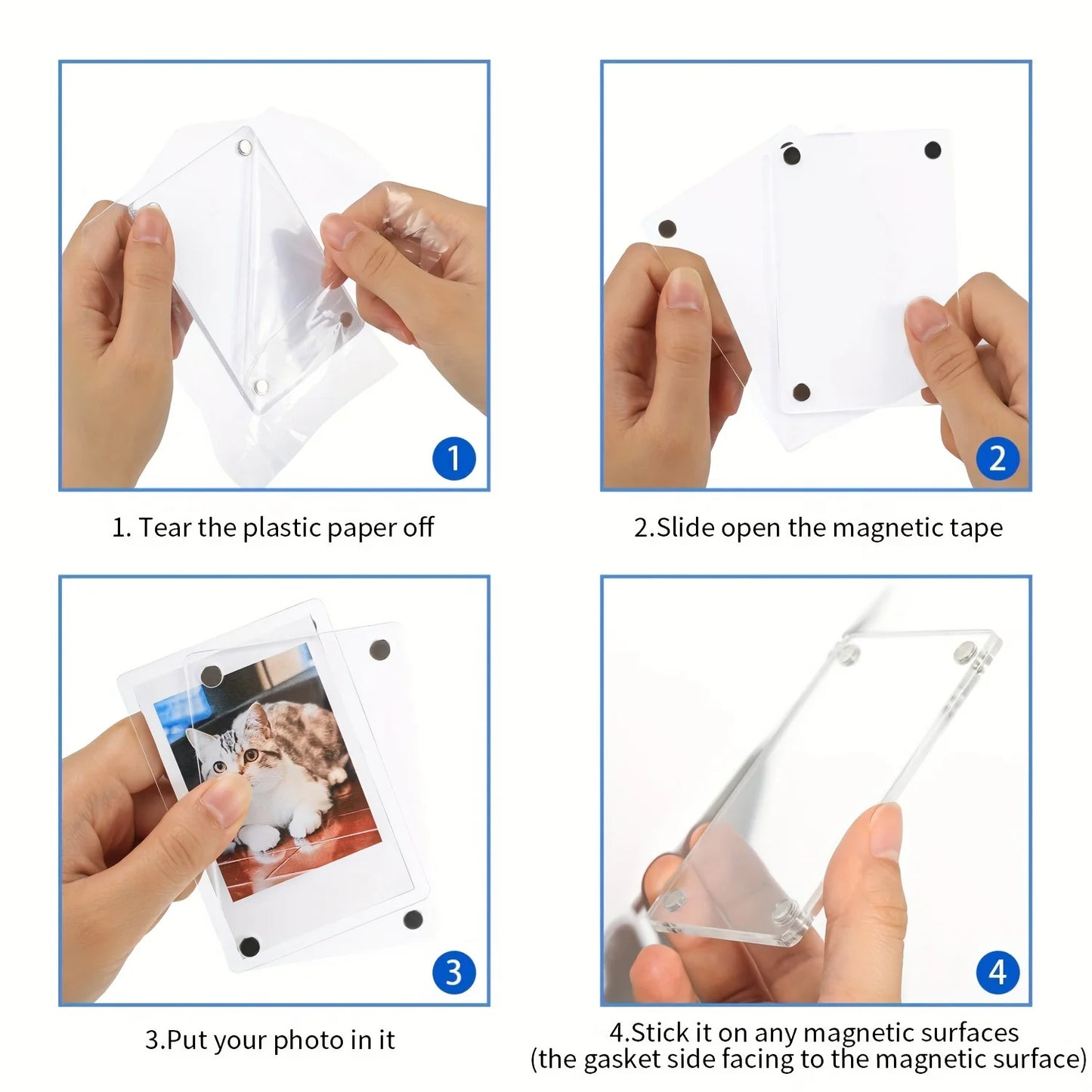 Magnetische Acryl Foto Rahmen 5er Set