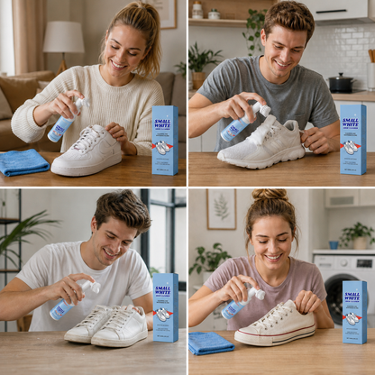 Wasserloses Sneaker- & Schuhreinigungsset mit Schaumreiniger, Bürste & Tuch