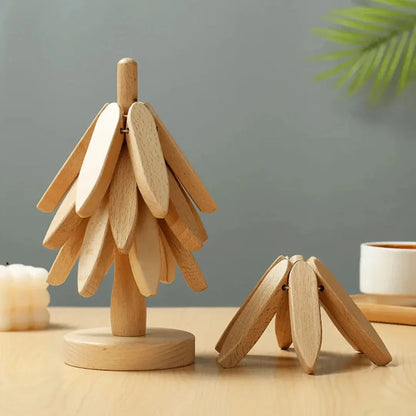 Elegante Baumoptik Untersetzer – HolzArt