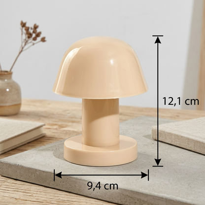 Mini wiederaufladbare LED-Pilz-Tischlampe mit Touch-Steuerung