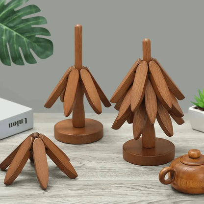 Elegante Baumoptik Untersetzer – HolzArt