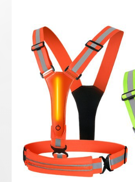 Reflektierende LED-Laufweste mit wasserdichter Handytasche