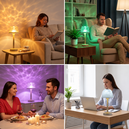 Aurora- & Meereswellen-LED-Projektionslampe mit Touch-Steuerung