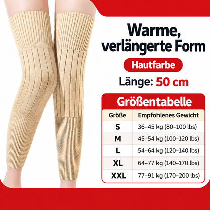 Universelle lange Kniewärmer mit dickem Kunstfellfutter für den Winter