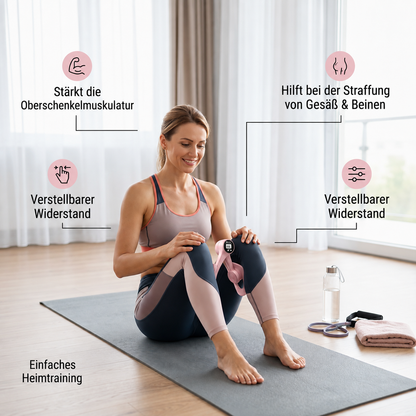 Verstellbarer Oberschenkel- und Gesäßmuskeltrainer – Zusammenklappbares Fitnessgerät mit Widerstand