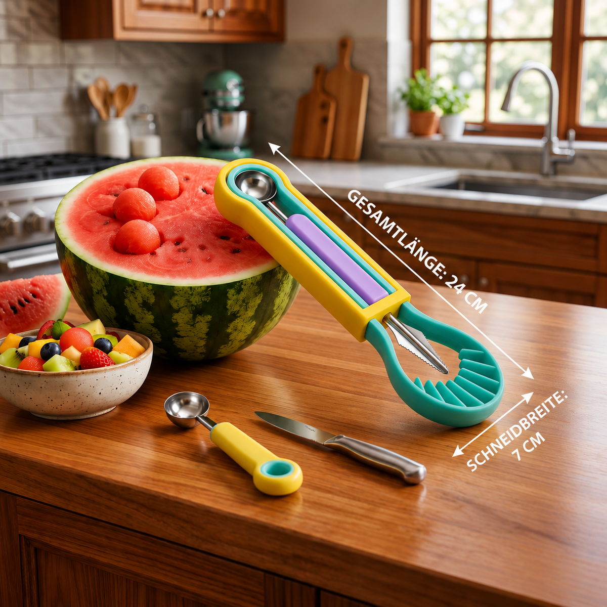 3-in-1 Obstschnitz- und Kugelausstecher-Set