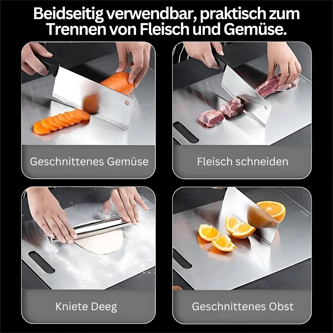 Robustes Edelstahl-Küchenbrett