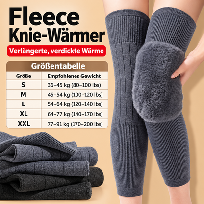 Universelle lange Kniewärmer mit dickem Kunstfellfutter für den Winter