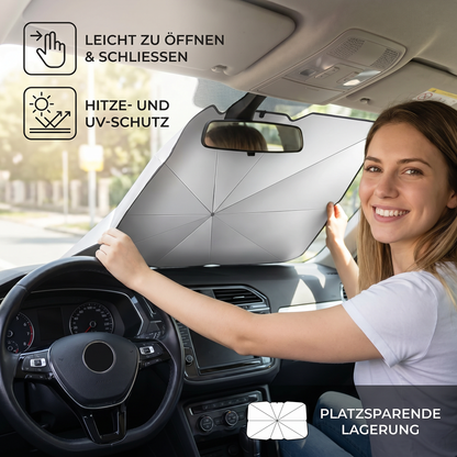Zusammenklappbarer Sonnenschutzschirm für die Windschutzscheibe