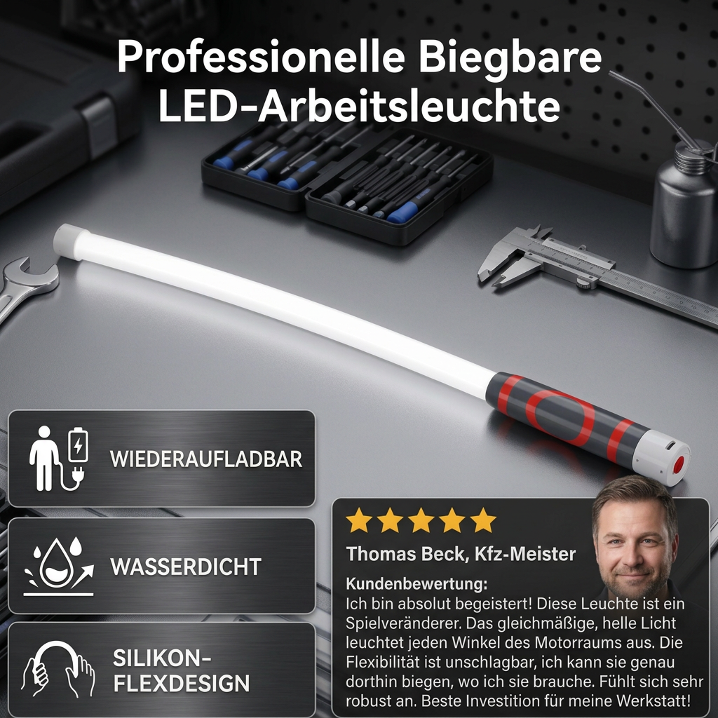 Biegbare LED-Arbeitsleuchte