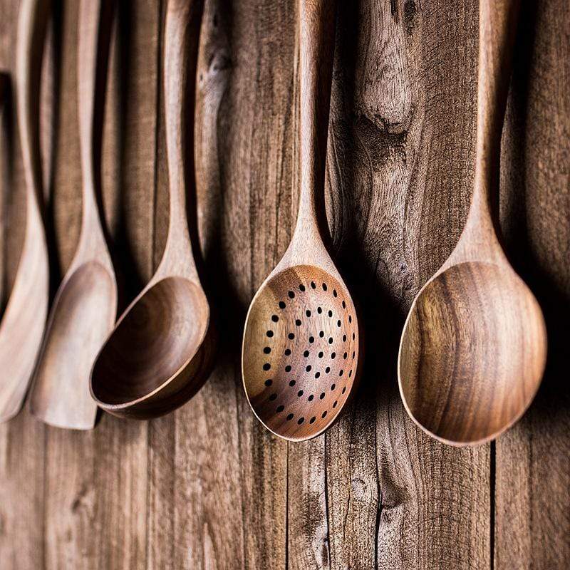Natürliches Holz-Küchenhelfer Set - EcoChef