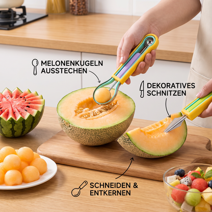 3-in-1 Obstschnitz- und Kugelausstecher-Set