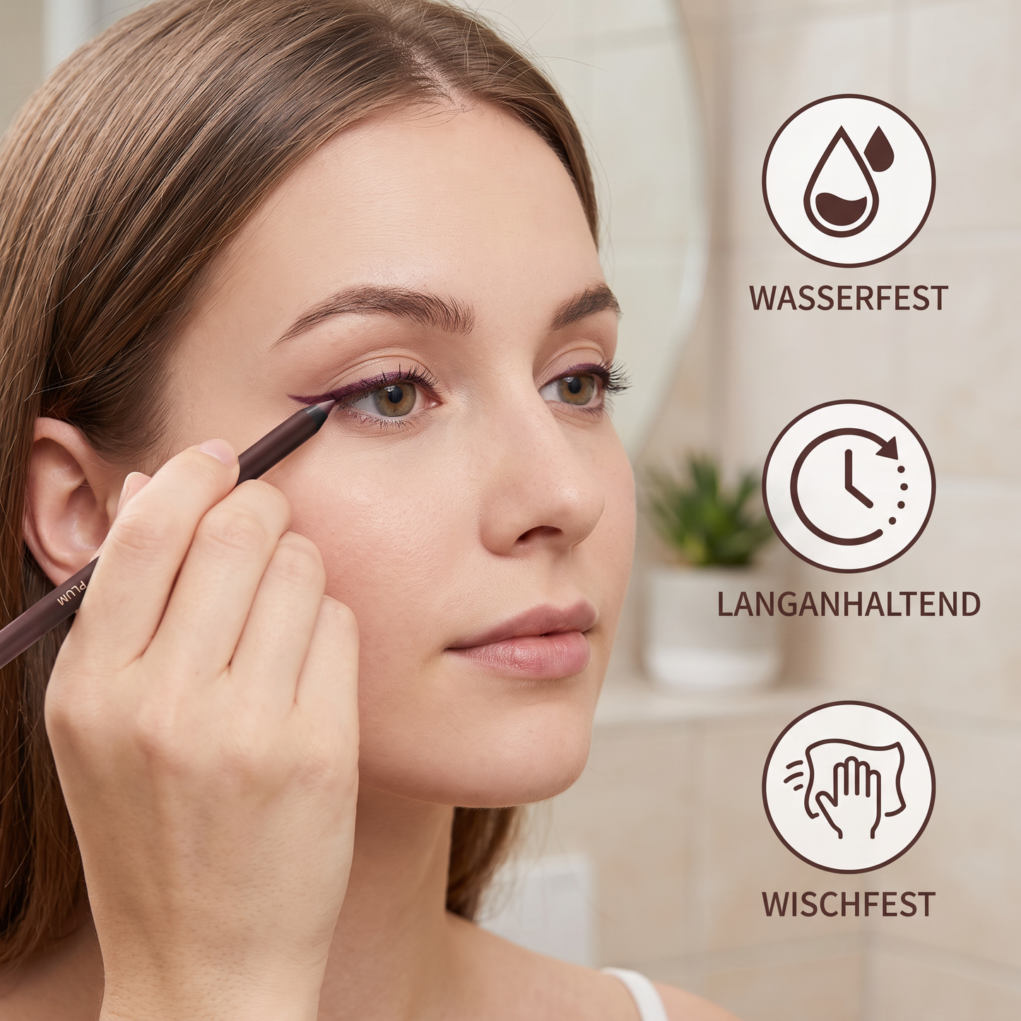 Wasserfester Glitzer-Gel-Eyeliner – langanhaltende, wischfeste Farbe