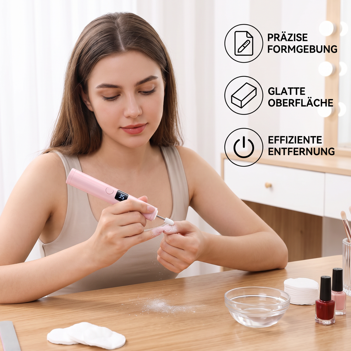 Professionelles elektrisches Nagelfräser-Set