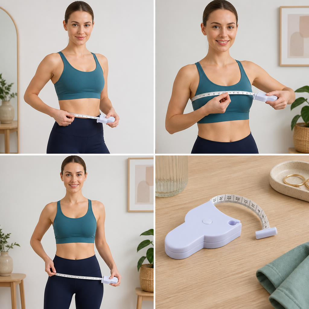 Einziehbares 3D-Körpermaßband für Taille, Hüfte, Brust & Arme