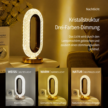 Wiederaufladbare Kristall-LED-Tischlampe – Elegantes stimmungsvolles Nachtlicht