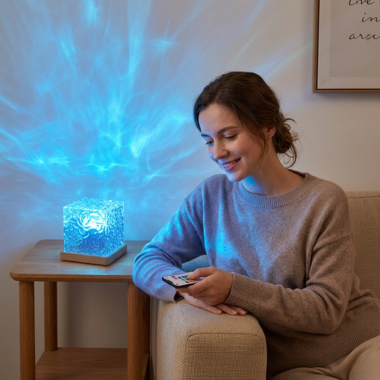 Aurora- & Meereswellen-LED-Projektor mit 16 Farben & Fernbedienung