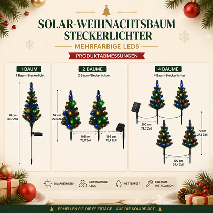 Solar-Weihnachtsbaum-Stecklichter mit mehrfarbigen LEDs