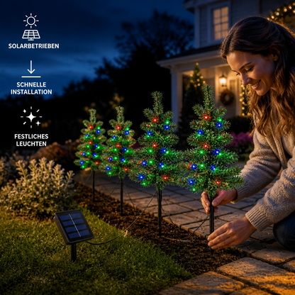 Solar-Weihnachtsbaum-Stecklichter mit mehrfarbigen LEDs