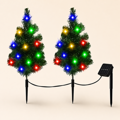 Solar-Weihnachtsbaum-Stecklichter mit mehrfarbigen LEDs