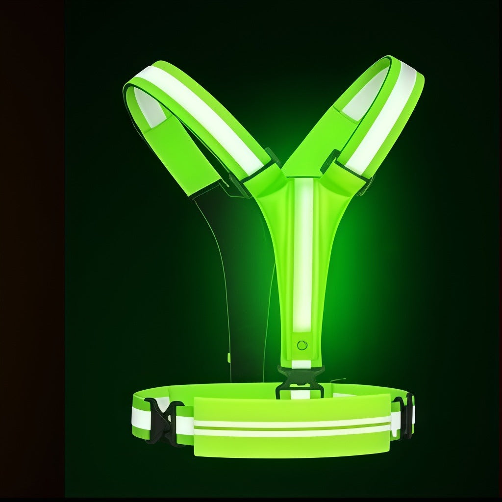 Reflektierende LED-Laufweste mit wasserdichter Handytasche