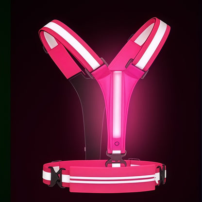 Reflektierende LED-Laufweste mit wasserdichter Handytasche
