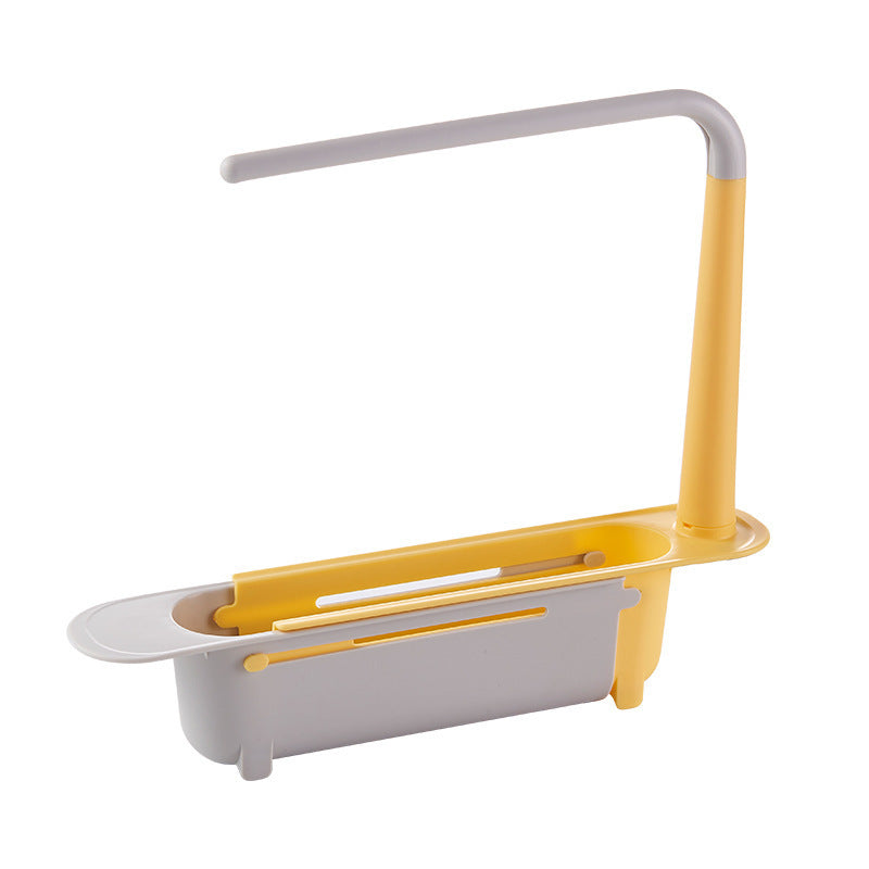 Verstellbarer Teleskop-Spülenorganizer mit Abtropfkorb & Handtuchhalter