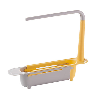Verstellbarer Teleskop-Spülenorganizer mit Abtropfkorb & Handtuchhalter