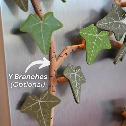 Factory ivy fridge magnet with articulating stems 3D ivy fridge magnet