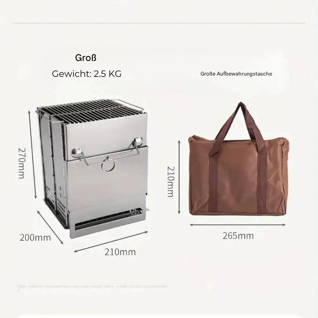 Mobiler Outdoor Campingofen