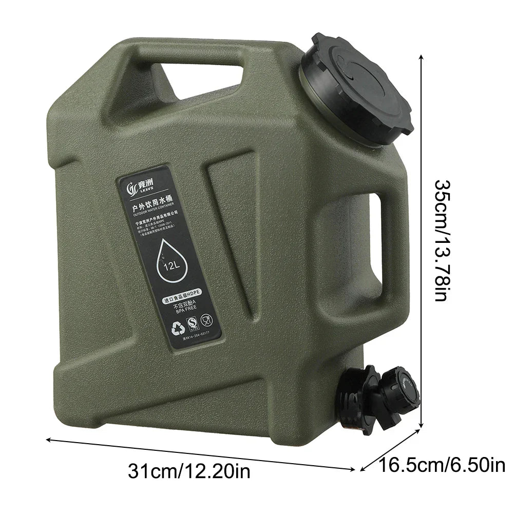 Tragbarer 12L Wasserkanister - OutdoorFlow