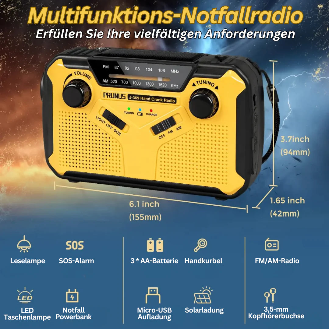Kompaktes Notfallradio mit Ladefunktion – KrisenWelle