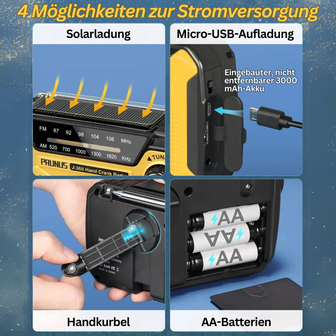 Kompaktes Notfallradio mit Ladefunktion – KrisenWelle