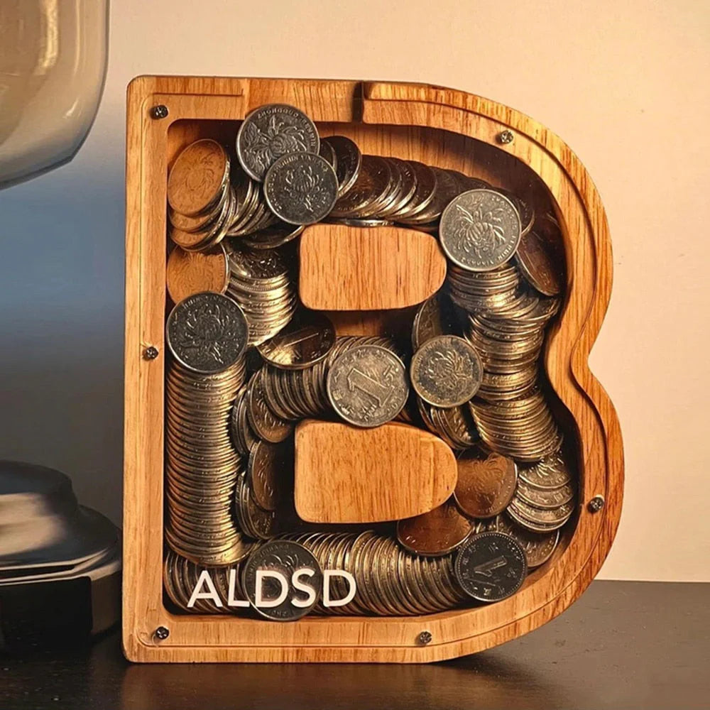 Holzbuchstaben Sparbox - BuchstabenBank