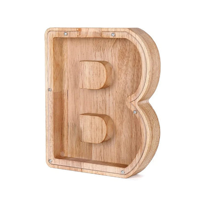Holzbuchstaben Sparbox - BuchstabenBank