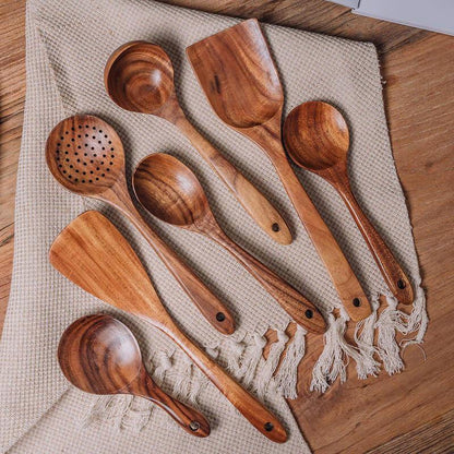 Natürliches Holz-Küchenhelfer Set - EcoChef