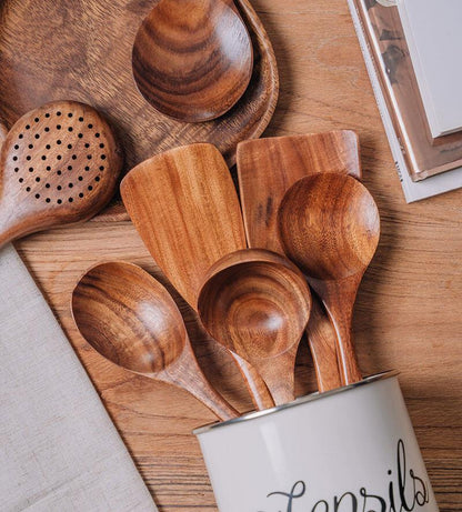 Natürliches Holz-Küchenhelfer Set - EcoChef