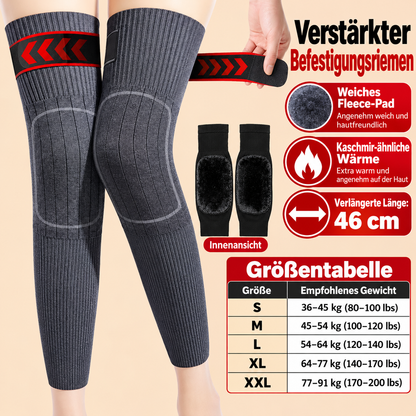 Universelle lange Kniewärmer mit dickem Kunstfellfutter für den Winter